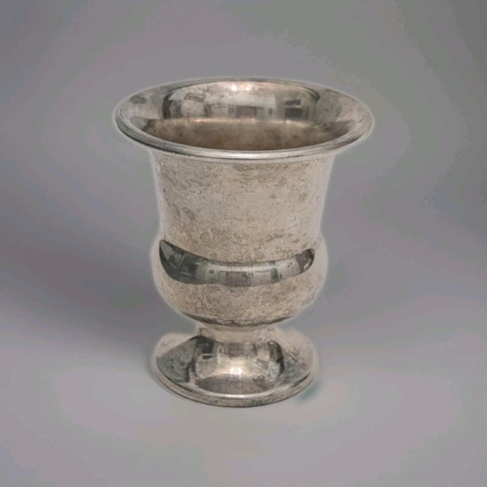 Silver Plate On Copper Mini Urn Trophy Holder Toothpick 3" Bookcase Charcuterie